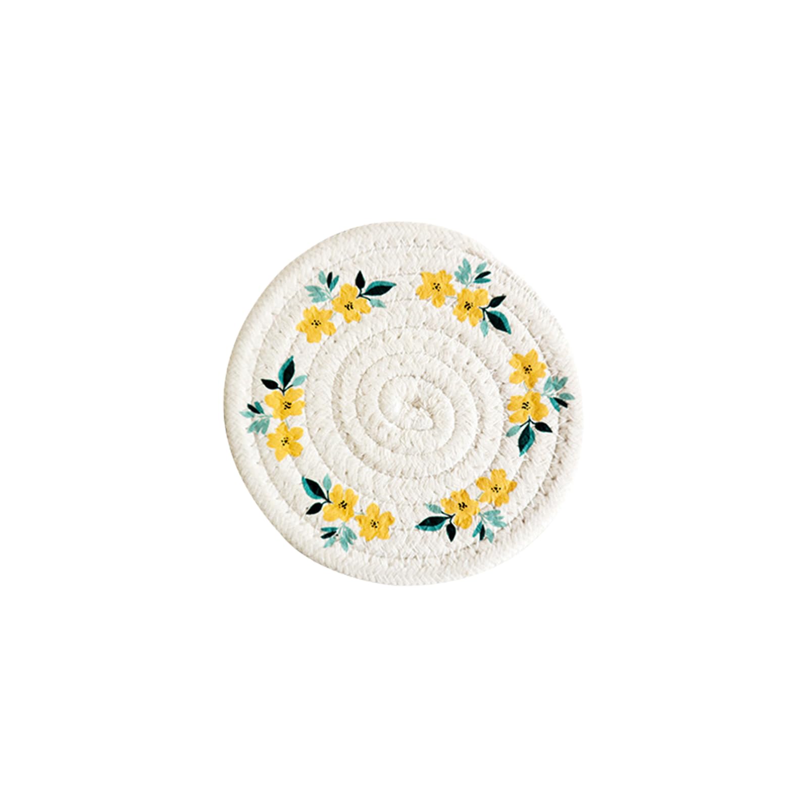 MALSSE Multipurpose Cotton Coasters Pad Protects Countertops Sturdy Kitchens Accessory for Hot Cookware Coasters Set