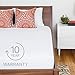 WEEKENDER Fitted Jersey Mattress Protector with Quiet Waterproof Barrier - White Queen