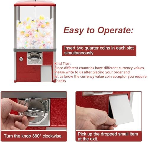 Candy Vending Machine for Capsule Toys with Locks - Perfect for Home, Games, Retail Stores & Parties - Fun & Secure Toy Dispenser for Kids