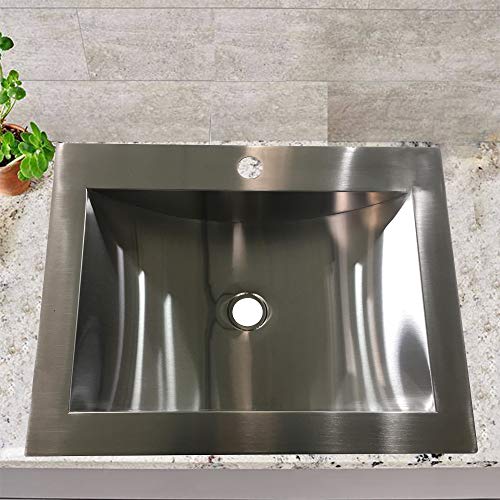 Aa Warehousing Habr2116 Single Bowl Apron Sink, Silver #TOP4