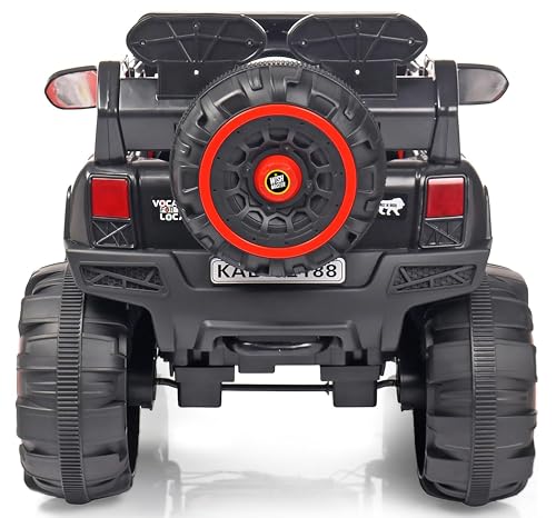 Image of Driving EV Cars for 1, 2, 3, 4, 5, 6 Years | Remote + Steering + Mobile App Control | Kids Jeeps (Jumbo Size KAB2188 [1-8 Year Kids], White)