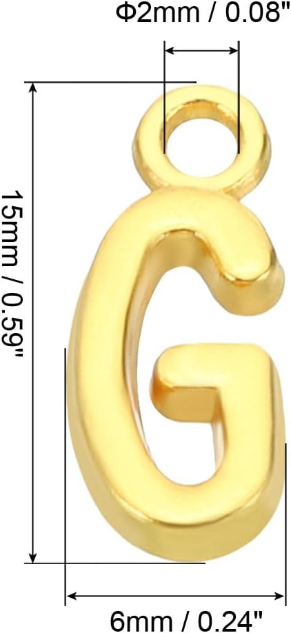 PATIKIL Letter Charm, Alphabet Initial Pendant Charm Bulk Cute DIY for Jewelry Making Necklace Keychains - Image 2