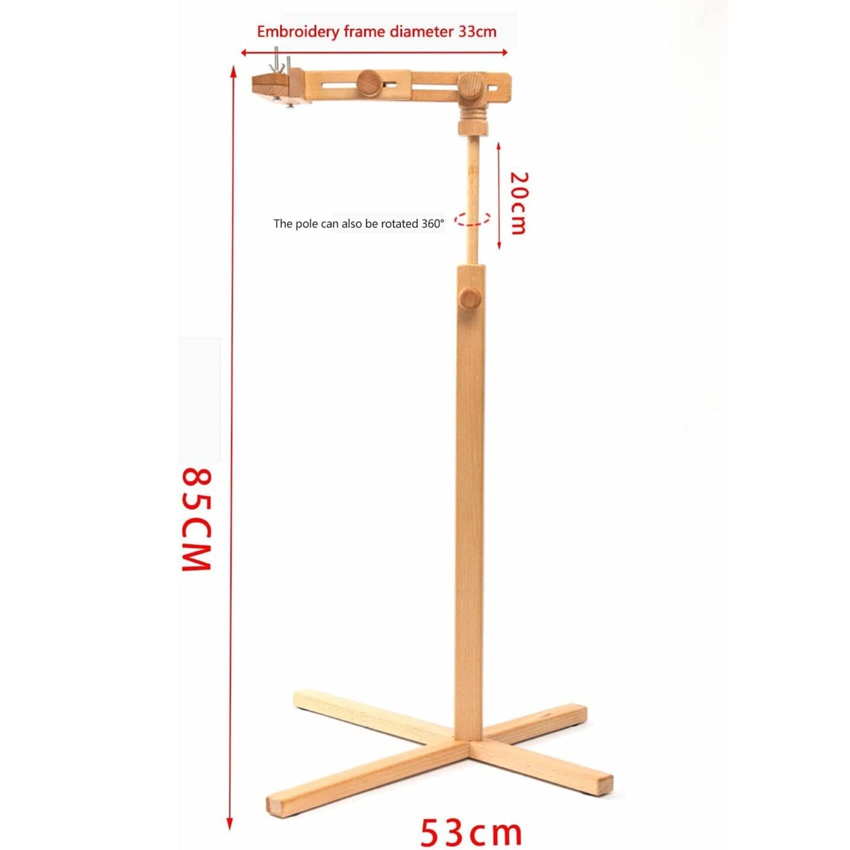Este Soporte de Madera Ajustable para Bordar, Ideal para Trabajos de Punto de Cruz y Otras labores de Aguja.
