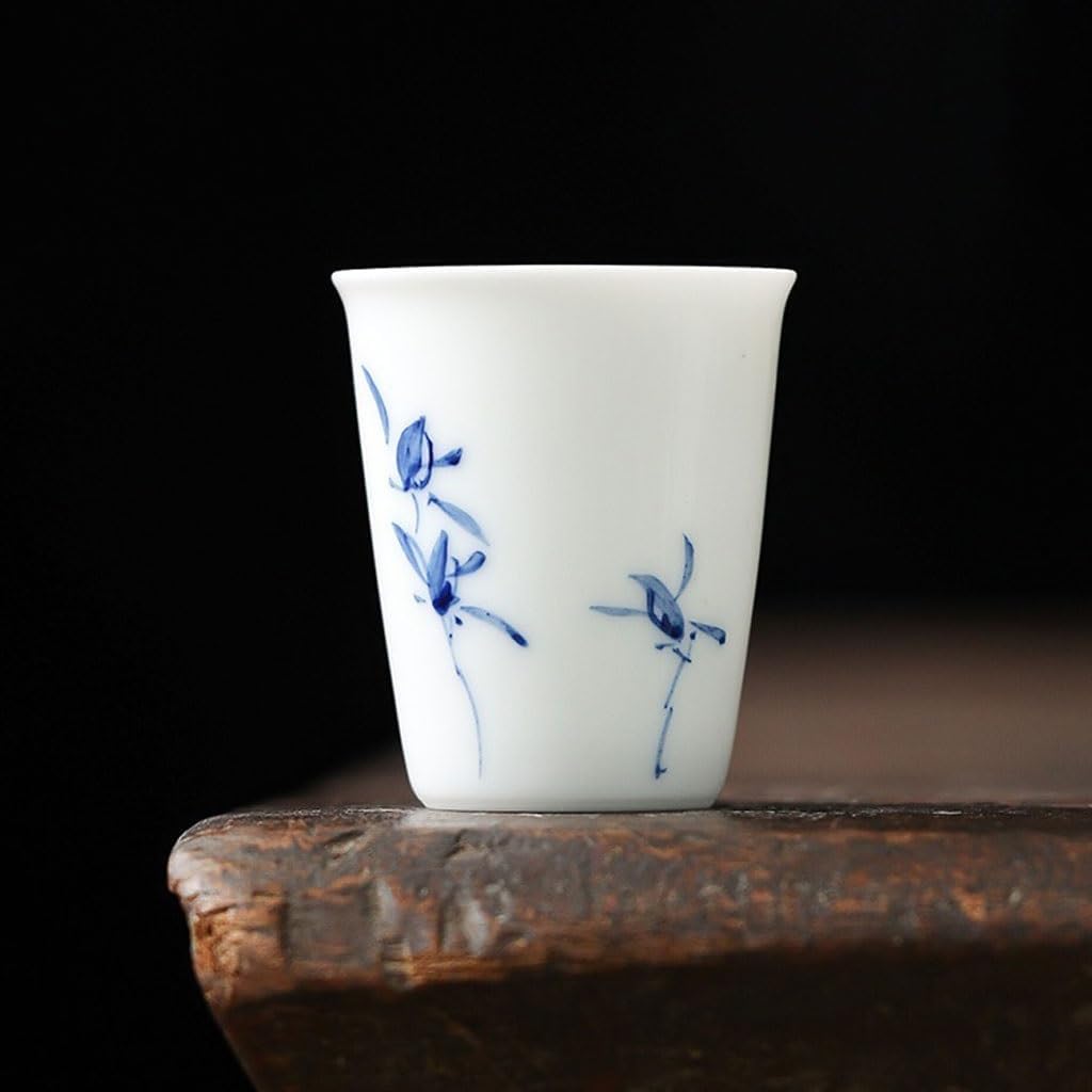 GSOUL Kungfu Tea cup Tea Cups Hand-painted Phalaenopsis Small Host Creative Personal Kung Fu Ceramic Sets Small Tea Cups