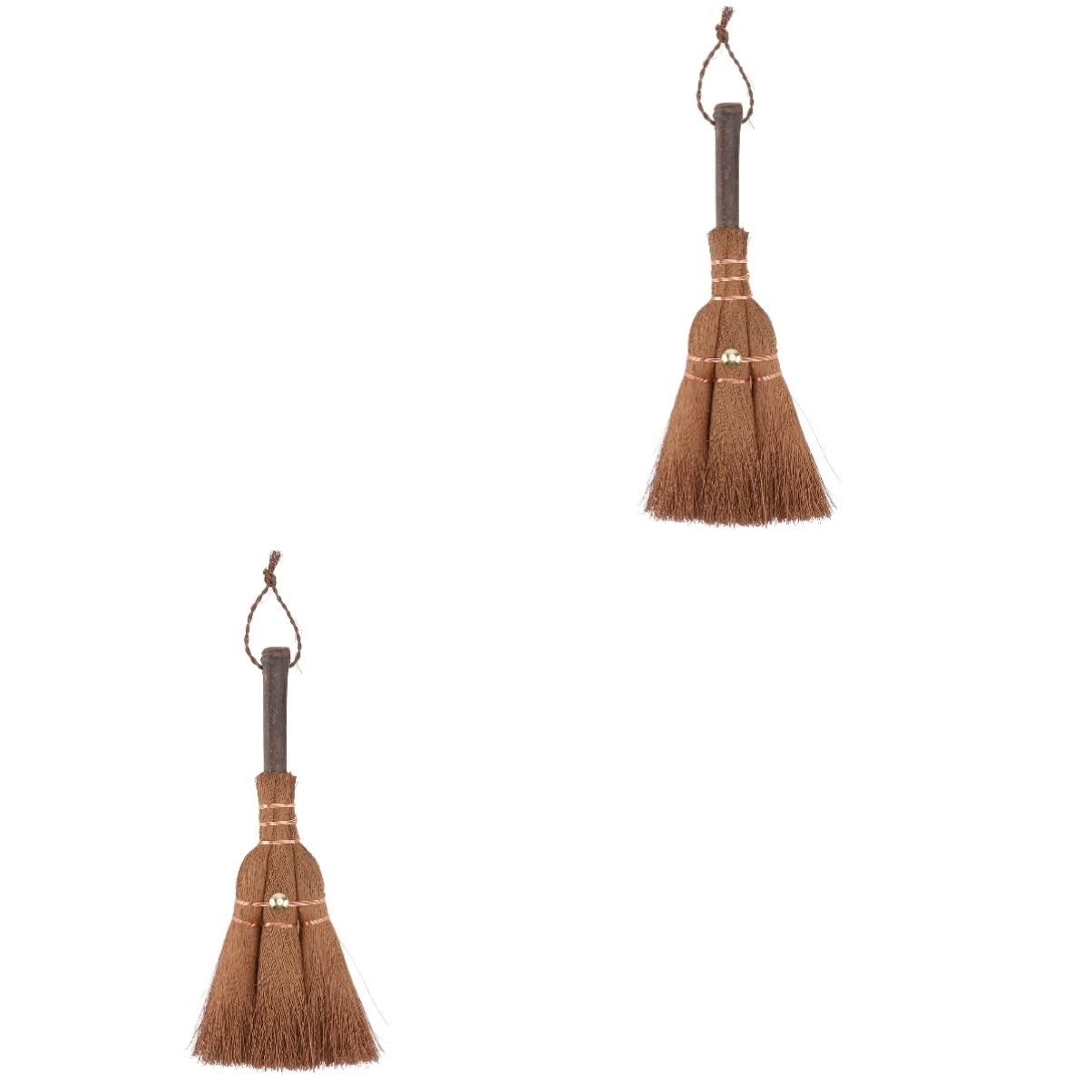 HAWILLOSCH 2 Pcs Handheld Small Push Broom Mini Palm Broom Lightweight Easy Storage Household Cleaning