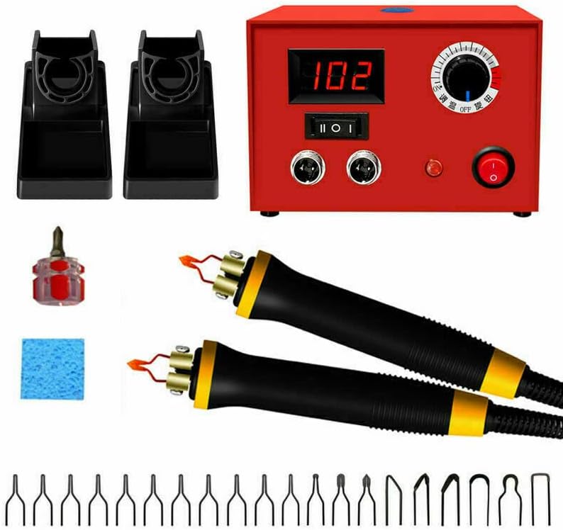 Kit de herramientas de pirografía de madera de 110 V, kit de herramientas de doble boca para manualidades, kit de máquina de pirografía láser