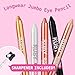 Ruby Kisses Jumbo Eye Pencil With Sharpener, Thick Eyeliner Pencil For Eye Shadow Primer & Highlighter on Waterline & Inner Corner, Blendable Eyeshadow Stick With Vitamin E & Candelilla Wax (Ivory)