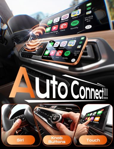 Image of for Apple Carplay Wireless Adapter, 3X Fast Auto-Connect, No Latency, Plug&Play, Wireless Carplay Adapter, 2026 Mini Car Play Dongle for iPhone 6~17, Fit for 927+ Cars,USB A /C (Black)