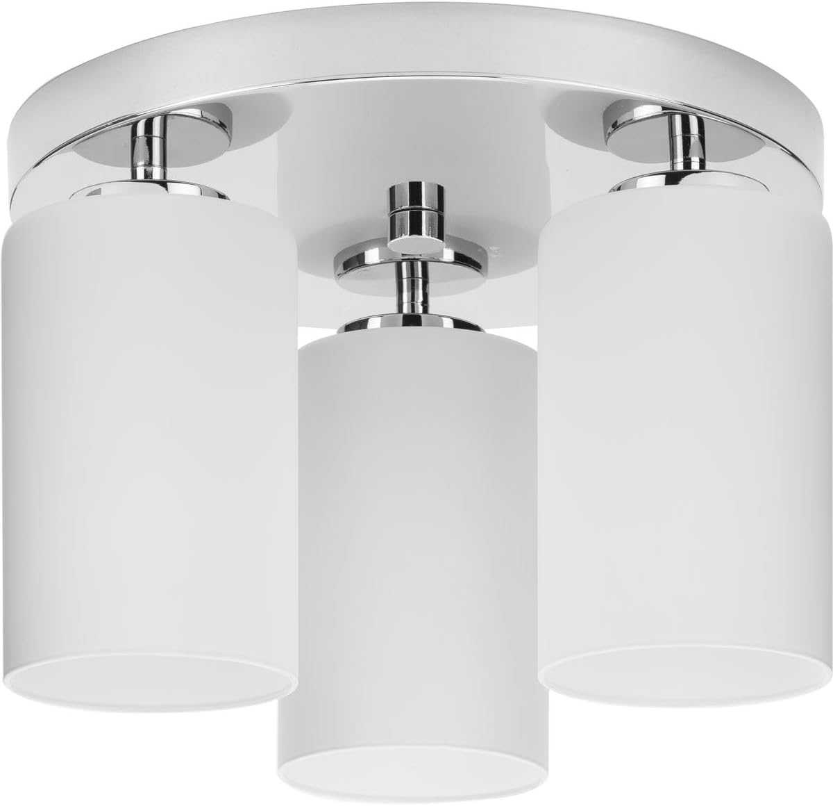 Progress Lighting Cofield Collection 12 in. Three-Light Polished Chrome Transitional Flush Mount (P350238-015)