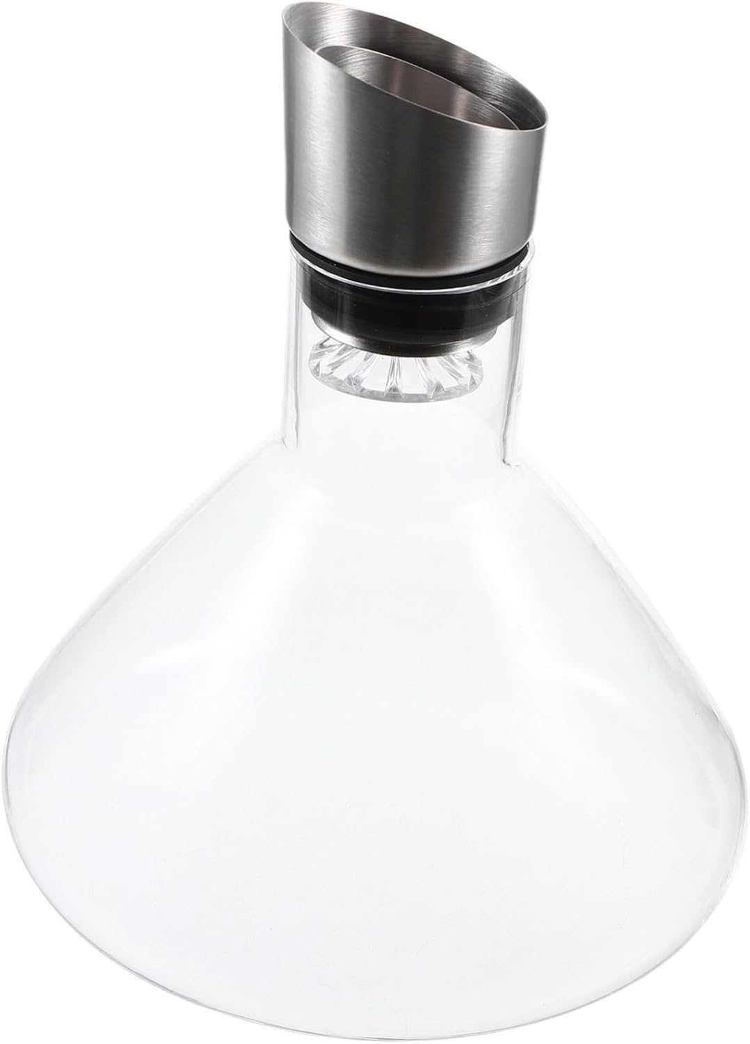 Glass Decanter Wine Container with Pourer Quick Oxygenation Fast Wine Decanter for Enhanced Flavor Large Opening Water Pitcher Glass Sleek Elegant Design for Home Bar and Decor