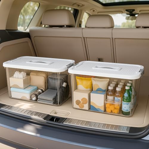 17Qt x 6 Pack Large Clear Plastic Storage Bins with Lids and Buckles Stackable Household Organizer Boxes With Handles, Perfect For Storing Various Items For Home, Closet, Kitchen, Garage & Warehouse - Image 7