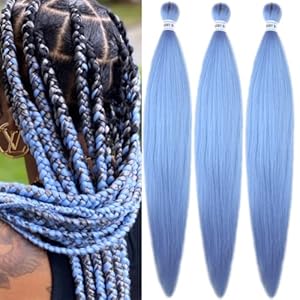 Sky Blue Braiding Hair Pre Stretche...