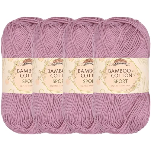 Image of JubileeYarn Bamboo Cotton Sport Yarn - 50g /Skein - Cotton Candy - 4 Skeins
