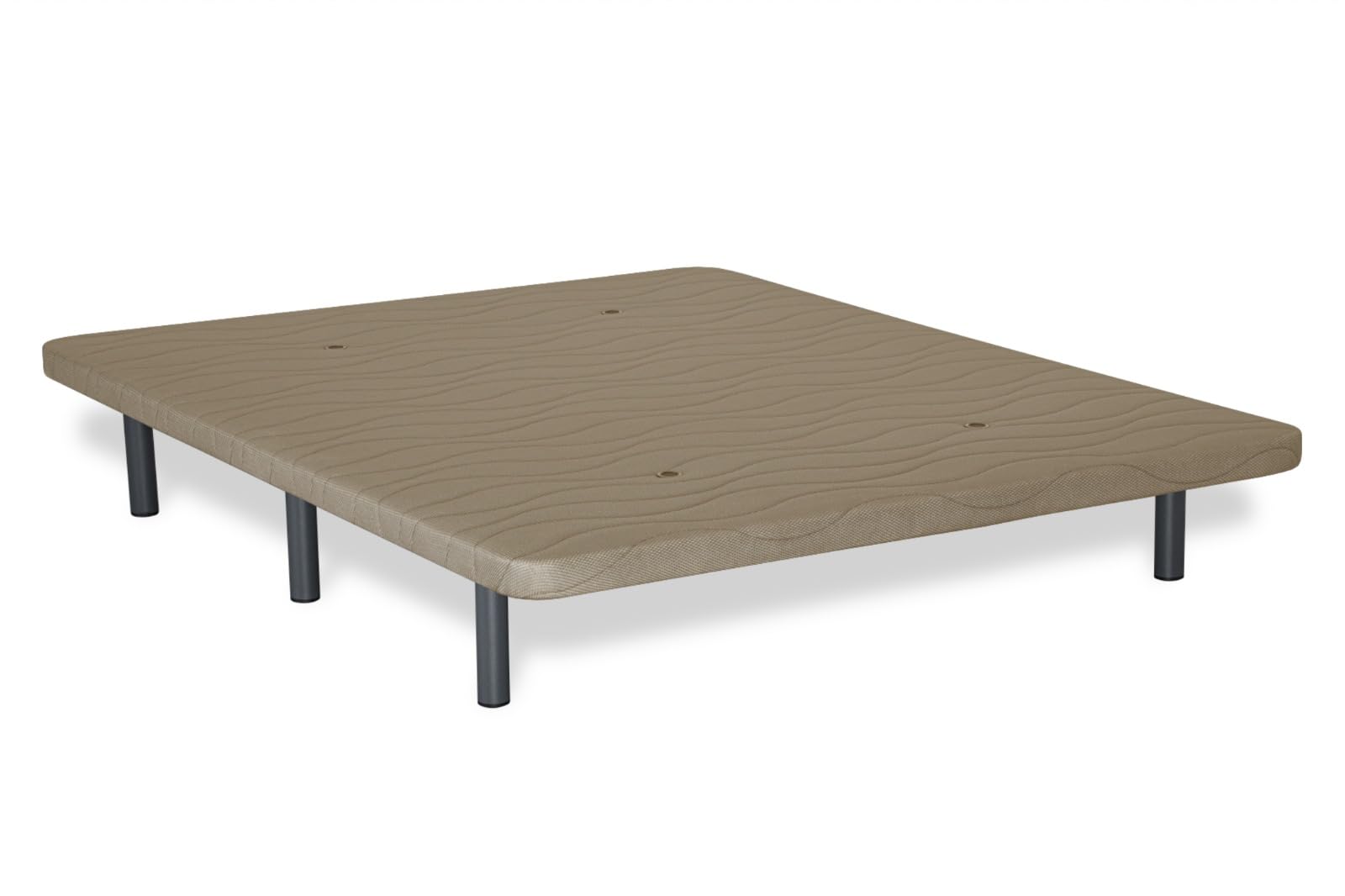 Matnature | Base Tapizada 3D l Estructura Estable Madera | Bastidor Metálico Super Resistente | Transpirable Aireadores Sistema FreshAir | Altura Base + Patas +/- 30 cm (150 x 190 cm, Gris) — view 6