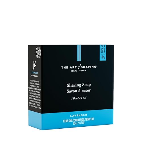 Miniatura 2 de The Art of Shaving Juego de jabón de afeitar, repuesto de jabón de afeitar con cuenco de afeitar de madera, protege contra la irritación, lavanda,