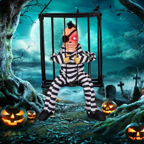 Prisonnier Halloween hurlant interactif pour effrayer les passants devant la maison