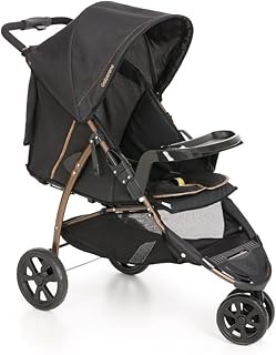 Carrinho de Bebê Passeio Reclinável Berço 3 Rodas de 0 Até 15kg Cross Trail Preto Cobre Galzerano - Produto 9 mais recomendado com 3.9 estrelas