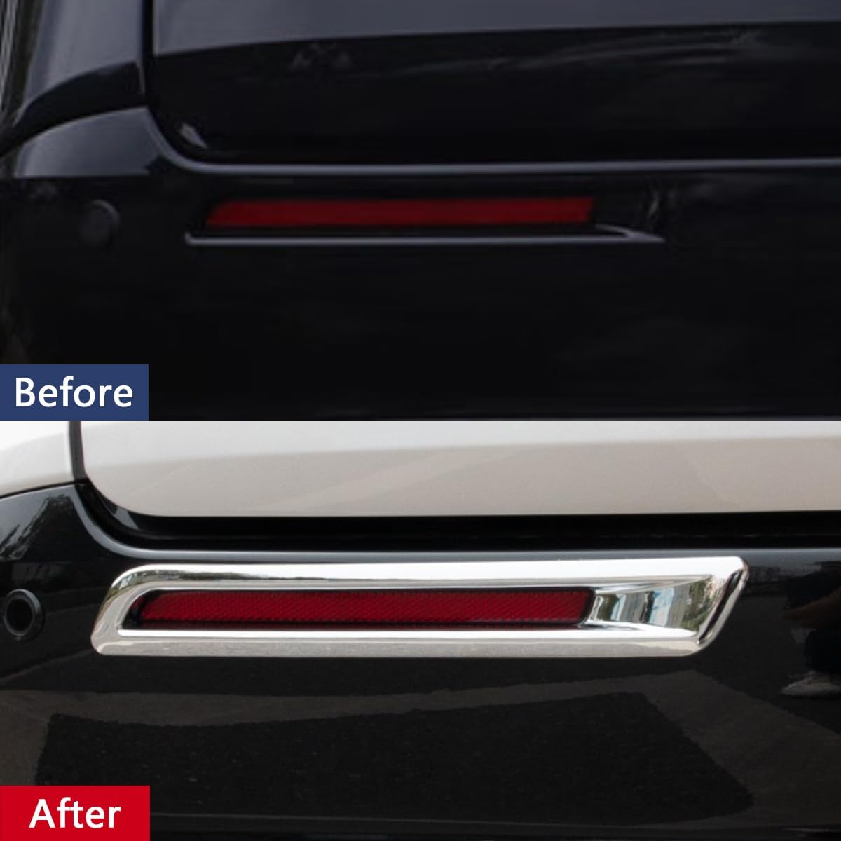 Car Accessories Fit for Toyota Sienna 2021 2022 2023 2024 2025 2026 Chrome Exterior Rear Bumper Reflector Fog Lights Cover Trim ABS 2 PCS