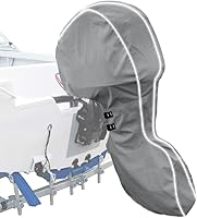 Vista 1 de Cubierta Completa para Motor Fuera de Borda 600D Resistente a la Decoloración y Grietas Remolcable, Impermeable y a Prueba de Rayos UV, Cubierta