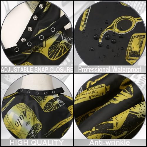 image for Borogo Professional Hair Cutting Cape with Neck Duster Brush, Salon Ba