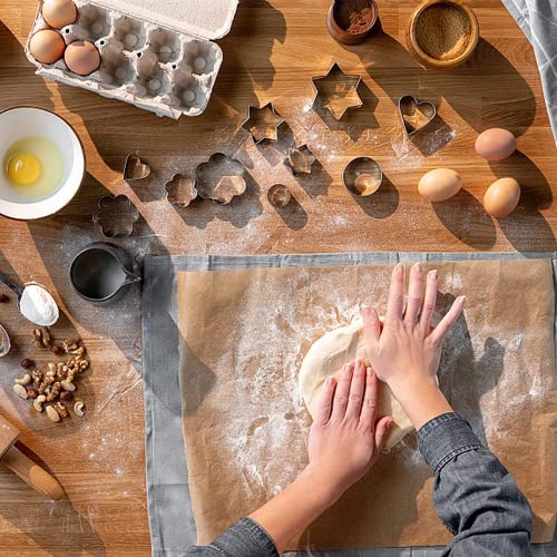 Foto von Ausstechformen Herz Set-12 Stück-Stern,Blüten,Herz,Kreis, Groß and Mini Plätzchen Ausstecher Linzer Ausstechformen für DIY, Backen