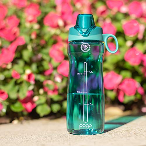 Image of Pogo BPA-Free Tritan Plastic Water Bottle with Chug Lid,18 Oz, Teal