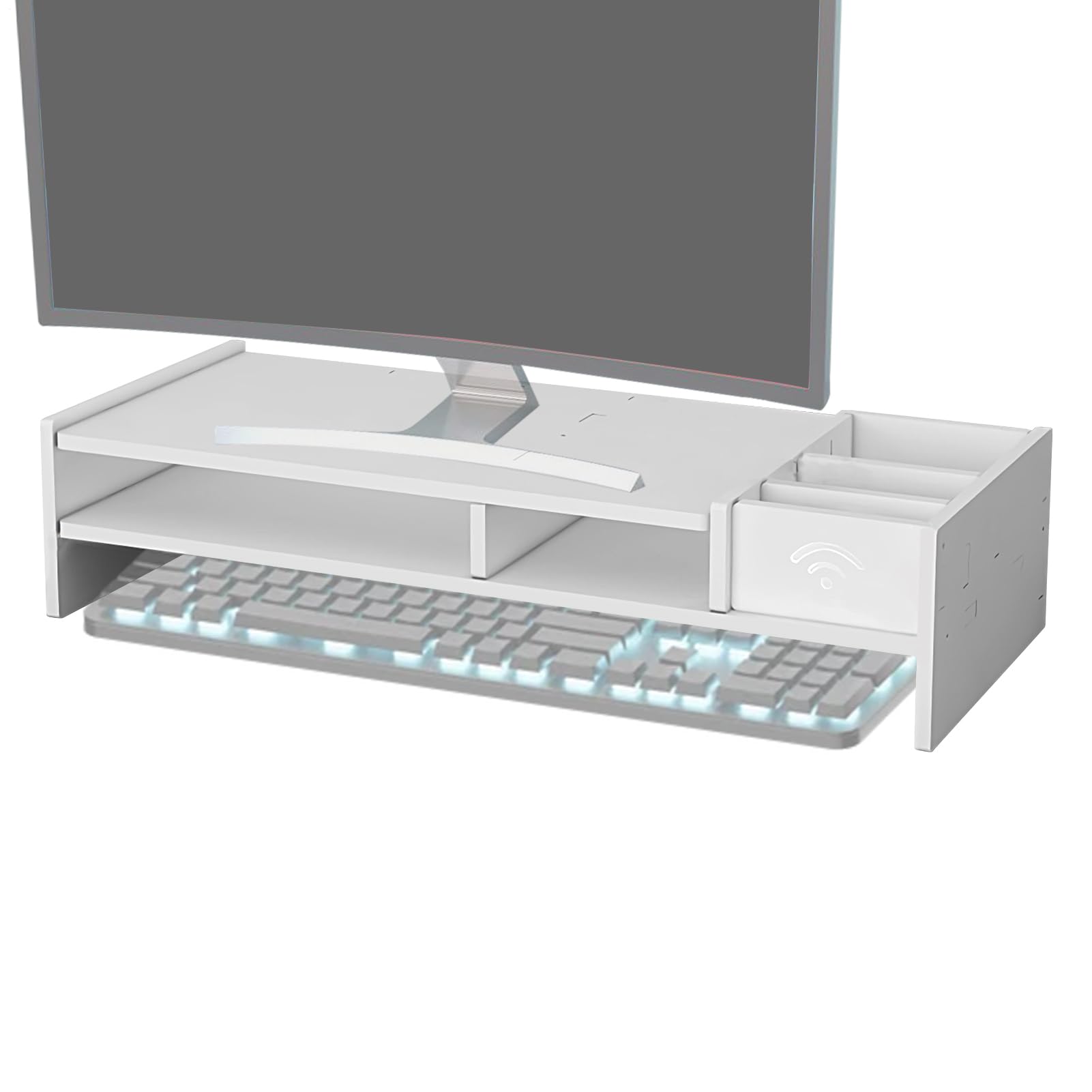 Support pour écran d'ordinateur organiseur de bureau pour documents et fournitures de bureau