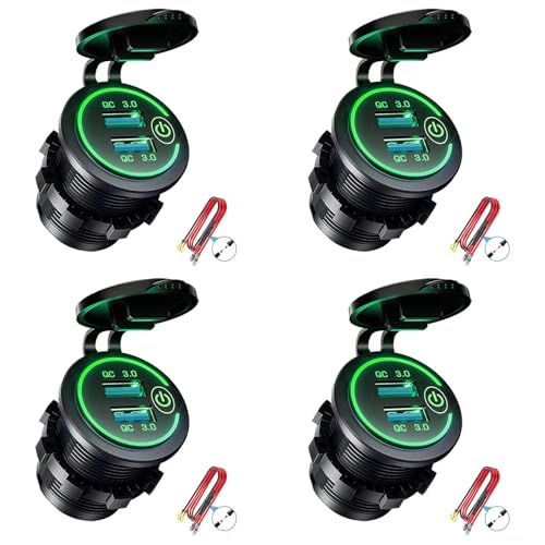 Prise USB étanche 12V pour camping-car et bateau avec interrupteur tactile