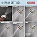 Delta 6-Setting In2ition 2-in-1 Dual Shower Head with Handheld High Pressure ProClean Spray, Brushed Nickel Detachable Shower Head with Hose, 1.75 GPM Flow Rate, Satin Nickel 75655SN