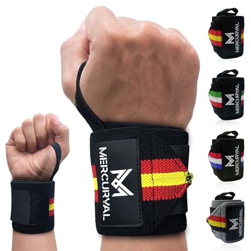 MERCURYAL 2 Muñequeras Gym - Crossfit - Nuevo diseño Avanzado de ESPAÑA - Accesorios Fitness – Wrist Wraps - Muñequeras Deportivas para Hombres y Mujeres
