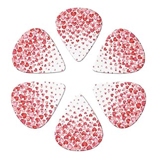 Falling Red Hearts Lot de 6 médiators pour guitare acoustique, guitare électrique, basse, ukulélé – fin, moyen et épais - Les Beatles, Paul McCartney, John Lennon, RIngo Starr, George Harrison Falling Red Hearts Lot de 6 médiators pour guitare acoustique, guitare électrique, basse, ukulélé – fin, moyen et épais – Image 4