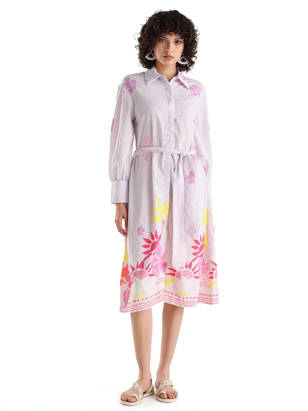 rareism A-LINE Floral Print MIDI Dress-picture-11