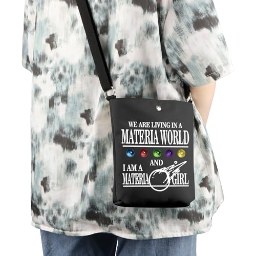 WCGXKO JRPG Game Gift FF7 Gift I Am A Materia Lady Fantasy Gaming Inspired Crossbody Bag3