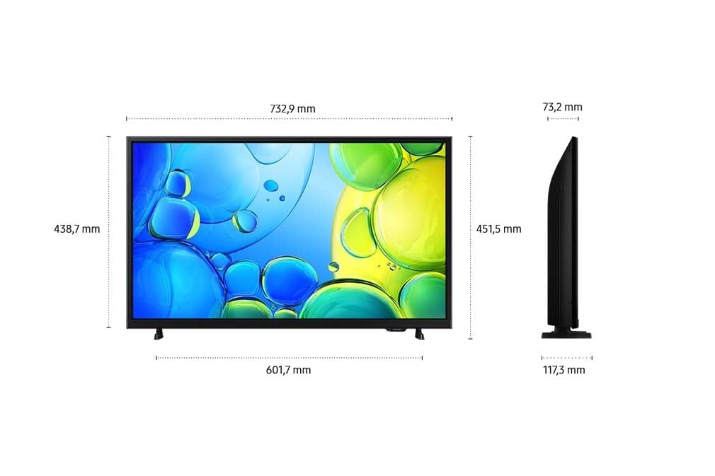 Samsung Full HD F6009F 32 Zoll (81 cm) LED Flachbildfernseher, PurColor-Technologie, HDR, Object Tracking Sound Lite, Knox Security, One UI Tizen, Smart TV, Unbegrenzt kostenlose Inhalte