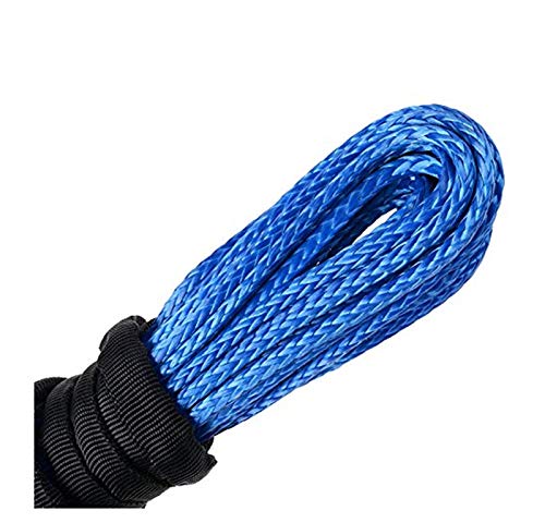 Línea de cabrestante sintético azul 3/8 para rescate offroad en rutas de barro de ATV y UTV 4
