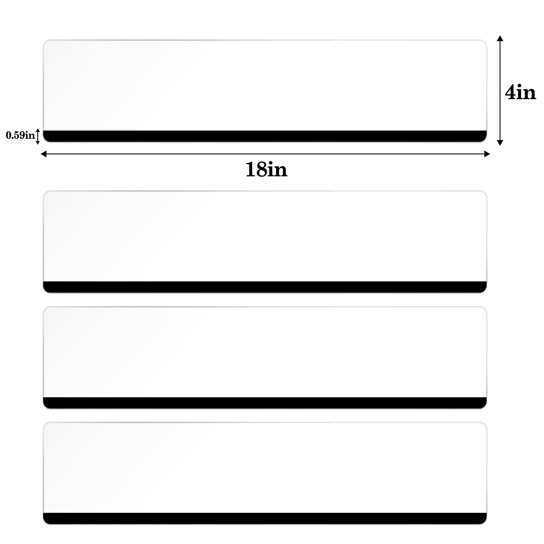 Lot de 4 tableaux mémo adhésifs pour ordinateur, tableau mémo pour écran d'ordinateur, transparent