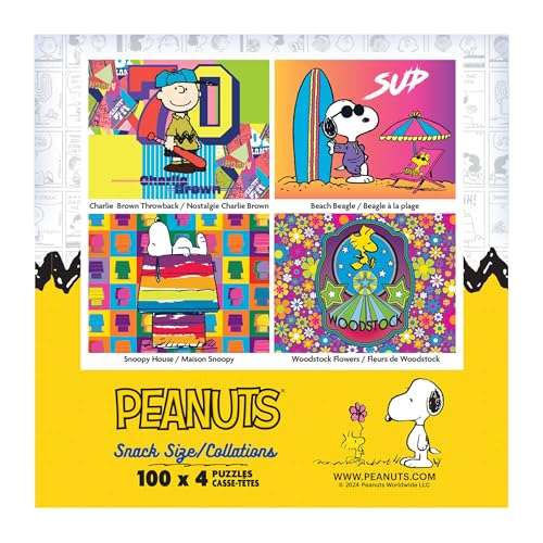 RoseArt - Snack Size Multi-Puzzle Set - Peanuts - 4 x 100 Piece Jigsaw Puzzle for Adults by RoseArt - Image 5
