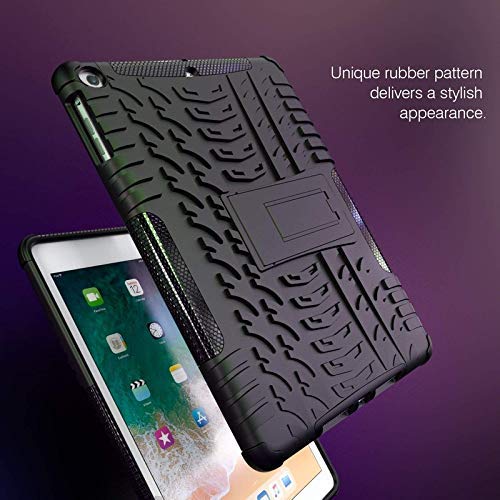 Image of MoreFit Hybrid Back Cover Case with Kickstand Wheel Pattern for iPad 9.7 (2018) / iPad 9.7 (2017)
