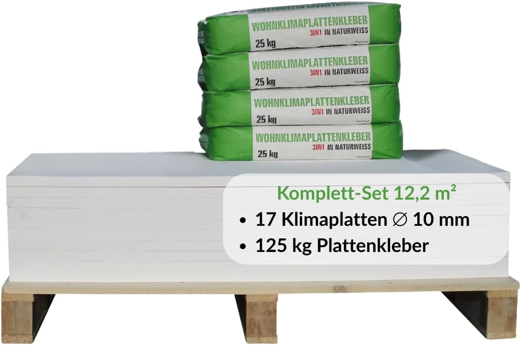 Renovation Set Air Sheet 10 mm Pre-Primed for Home Air Conditioning Sheet Calcium Silicone Sheet Including Silica Primer and Air Sheet Adhesive (12.2 m2)