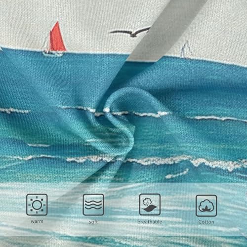 Girls Underwear Toddlers 2t Cotton Little Girl Panties Durable Kids Briefs Undies Vintage Boats Teal Beach3