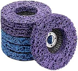 Meccion Strip Discs 6 Pcs 100mm/4 Inch Stripping Wheel Durable Poly Strip Disc for Angle Grinder - Ideal for Remove Paint and Rust, Clean Welds, Surface Grinding and Polishing