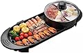 27? Hot pot with Grill,Electric BBQ Grill 2200W Non-Stick Korean Barbecue Grill for 2-12 People,Independent Dual Temperature Control(110V)