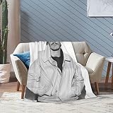 YINGD Pedro Actor Pascal - Manta de franela ultra suave y ligera, manta de aire acondicionado cálido para sofá, cama, 60 x 50 pulgadas, color negro, 50 x 40 pulgadas