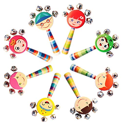 Preisvergleich Produktbild Baby-Musikinstrumente Hölzernes Xylaphon Baby Spielzeug Klingelglocke mit Stock aus Holz Rassel Glocken Kinder Musikinstrument Spielzeug