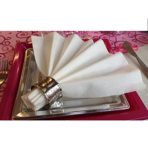 ISAP - Serviette Papier Non Tissé Blanche 40X40Cm par 50