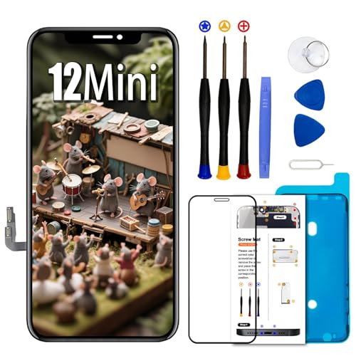 EFAITHLIFE for iPhone 12 Mini Screen Replacement 5.4 inch LCD Display Touch Screen Digitizer Assembly with Repair Tools Set Compatible with Model A2398 A2399 A2400