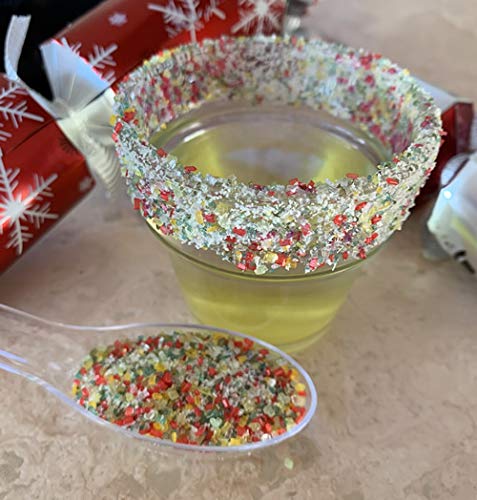Snowy River Holiday Joy Sugared Cocktail Salt Blend - Naturally Colored Margarita Salt With Sugar Hints, Margarita Rimmer, Beverage Rimmer, Cocktail Rimming Salt, Decorative Salt, Kosher #TOP7