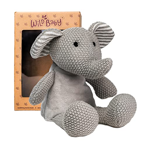 Image of WILD BABY Plush Elephant Stuffed Animal - Microwavable Stuffed Animal for Babies and Kids - Elephant Lavender Scented Stuffed Animal 12"