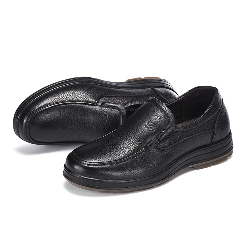 Men's Casual Slip on Loafers Breathable Driving Shoes Men Soft Toe Uniform Dress and Work Shoes Slip Resistant Water Resistant Black4