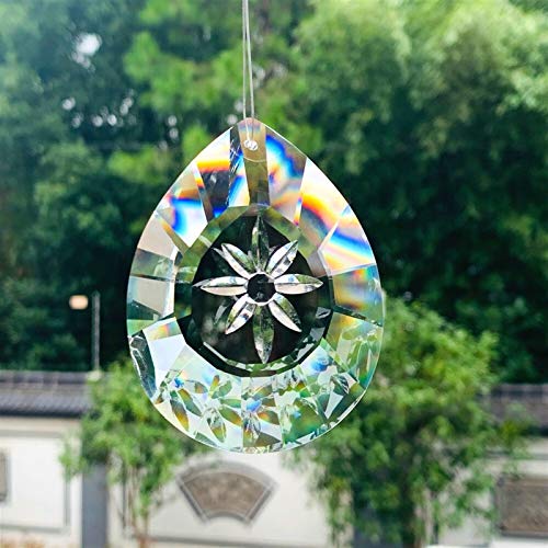 TYUTYU Cristal PRISMES DE Cristaux Daisy CLÉDITIONS Pendentif en Verre Suncatcher Pendentif Pendentif Crystal Ornement Accueil Décor de Mariage Figurine Cover